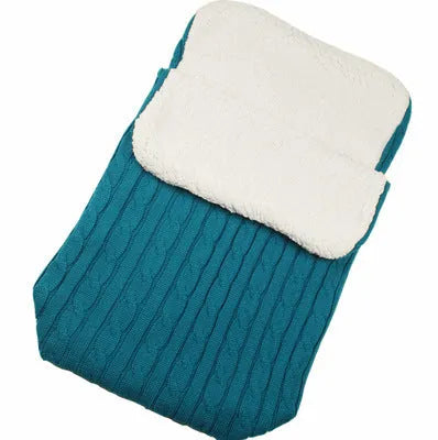 Baby stroller sleeping bag with thick filling in envelope design, shown in beige colour.