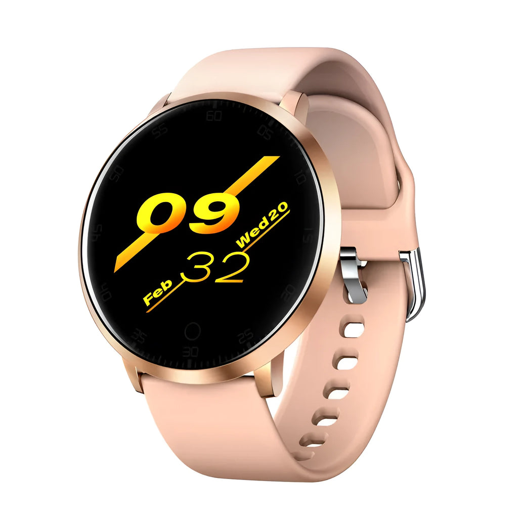 Ultra-thin zinc alloy health bracelet with 1.3-inch screen on silicone wrist strap