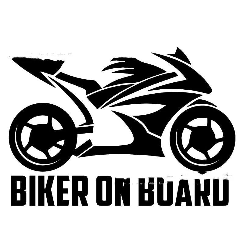 Reflective motorcycle car stickers in multiple colours showing 14x20cm and 10x15cm size options