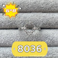 Open mouth adjustable ring with oval stone and five-pointed star ornament