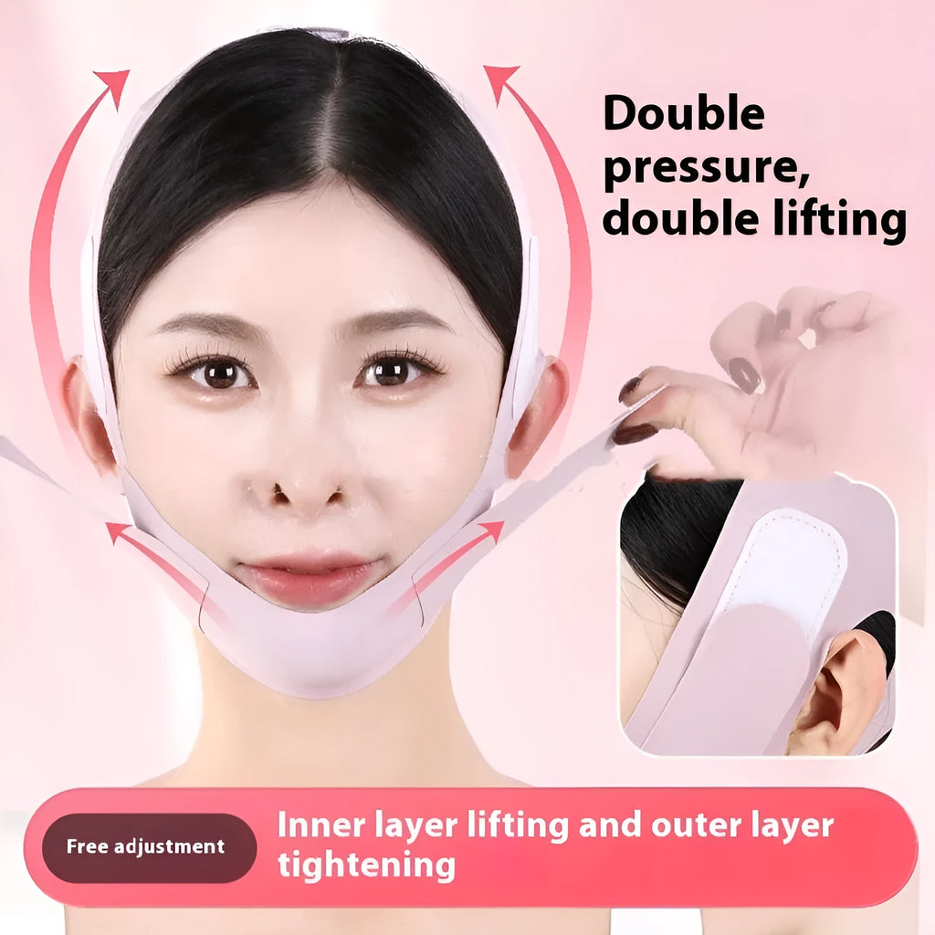 Small V face shaping mask in purple or green graphene colours for facial lifting and tightening