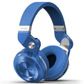Bluedio T2 Plus wireless Bluetooth headset in blue colour with on-ear design