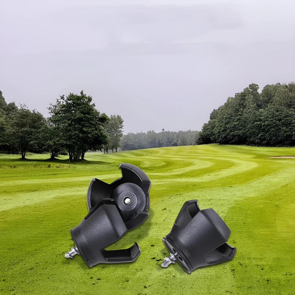 Black golf ball picking device with putter attachment and clip seat weighing 60g