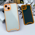 Glow in the dark Christmas phone case for iPhone in green, orange, blue, yellow, and pink colours.