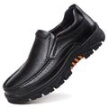 Men's business casual shoes in cowhide leather with rubber sole