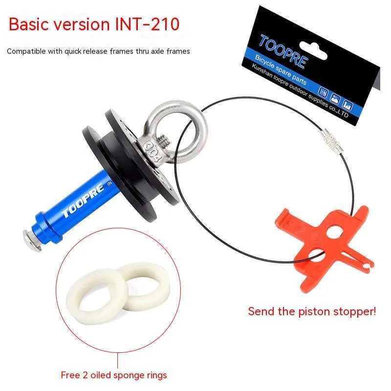 Aluminium bicycle chain holder tool shown in barrel shaft, basic and quick release versions.