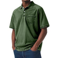 Plus size men's Army Green short sleeve Korean style cardigan shirt