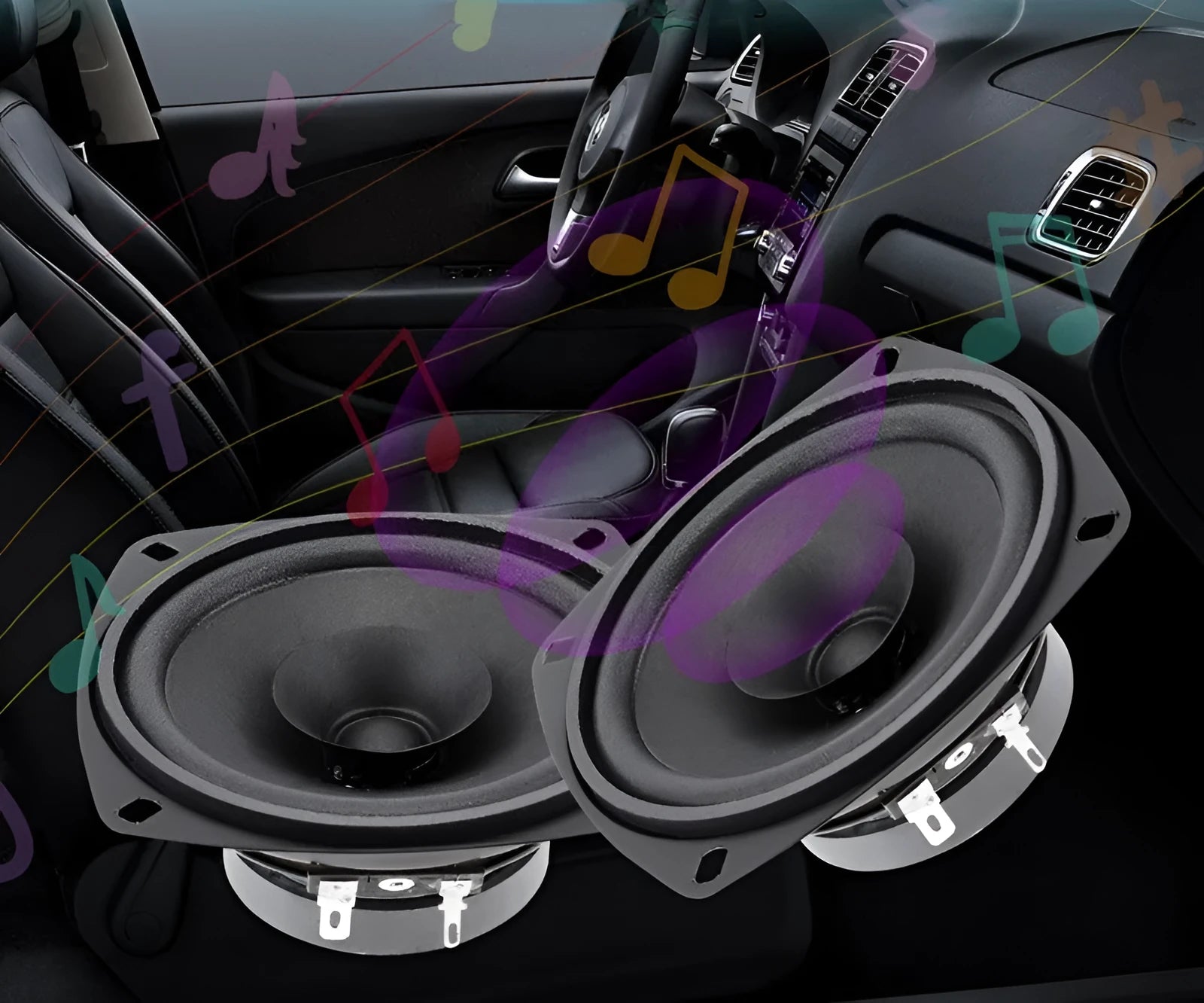 4INCH bass coaxial car audio speaker with magnet construction for General Motors models.