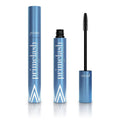 Black eyelash brush and comb beauty tool for makeup application and lash grooming