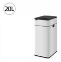 Stainless steel square automatic touchless kitchen bin with large capacity.