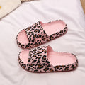 Women's leopard print EVA slippers with thick sole in multiple colour options