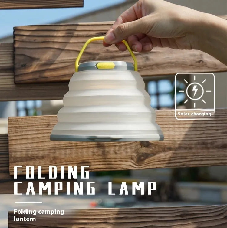 White large capacity camping lamp with single-key switch for tent lighting