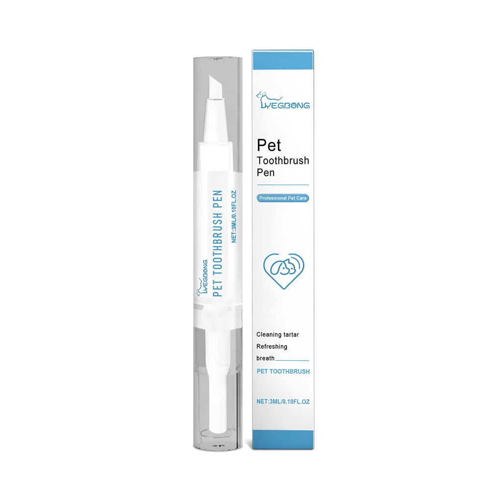 Pet teeth cleaning brush with 3ml capacity and 12.5cm length