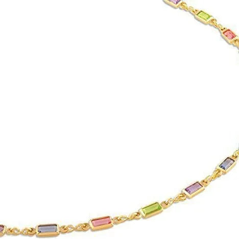 Geometric crystal pendant necklace on an adjustable alloy chain for women.