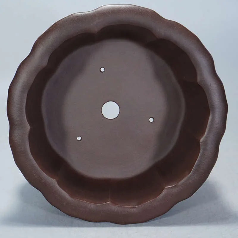 Purple sand ceramic succulent flower pot petal basin design 37x37x20cm classical Chinese style