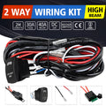 Off-road LED spotlight cable set with 2 metre black wiring and light bar switch