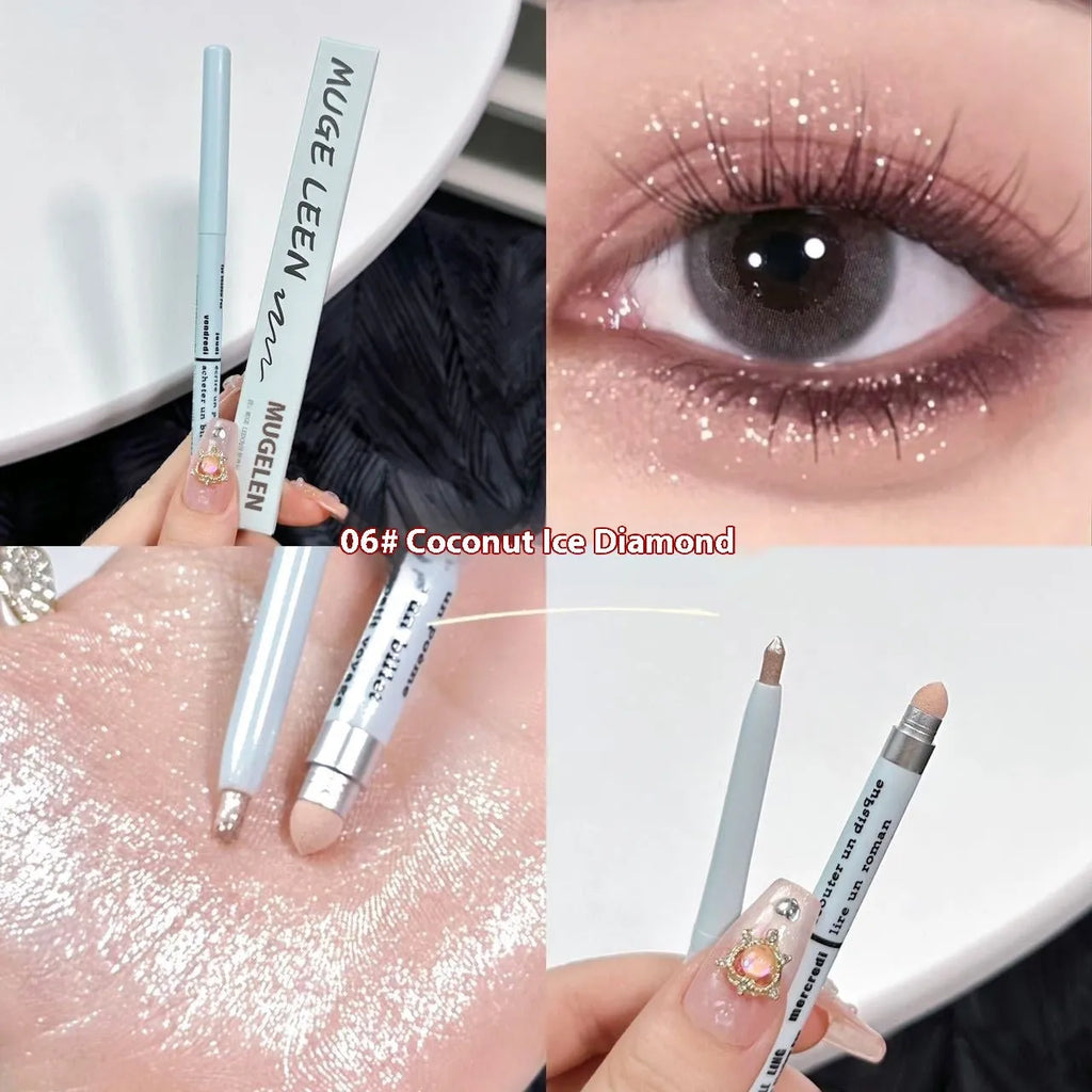 A Highlighting Brightening 2-in-1 Waterproof Eyeliner Pen showing its six colour options.