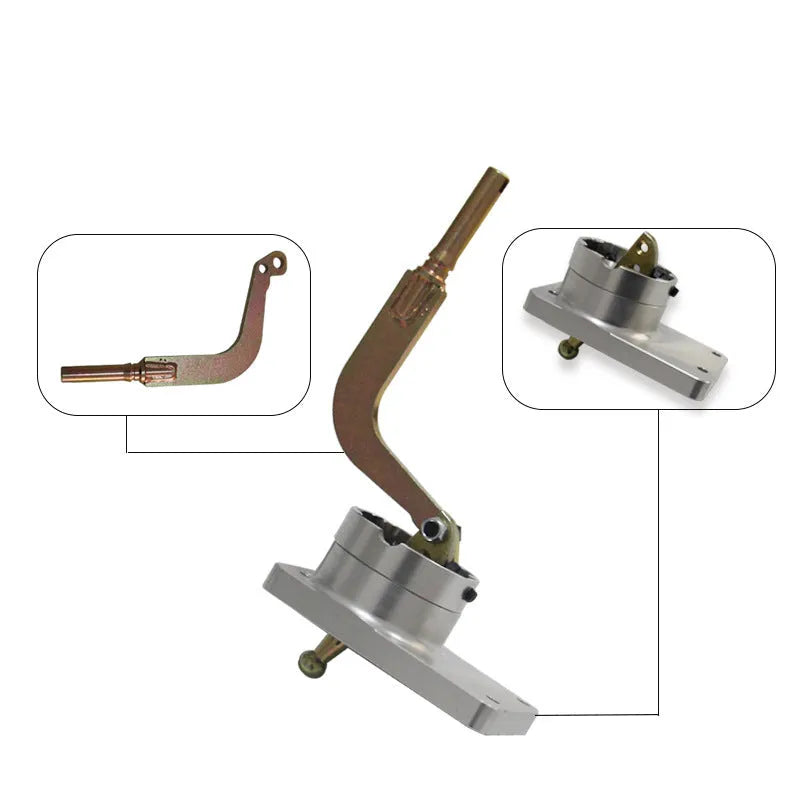Silver aluminium alloy quick short rod shift lever kit for Horton vehicles