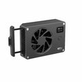 Black aluminium PC cooling radiator fan with power cable for computer cooling systems