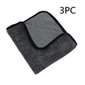 Grey microfibre car wash towel measuring 40x40cm for vehicle cleaning and water absorption