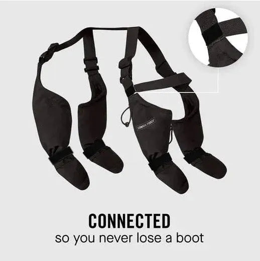 Waterproof dog shoes with adjustable straps in six sizes for pet paw protection