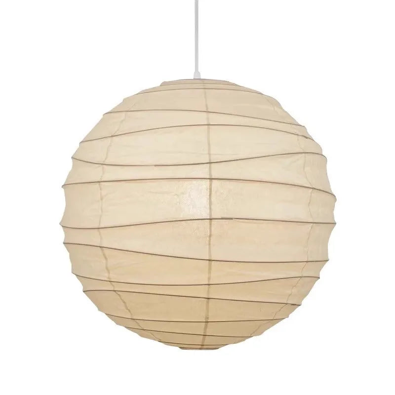 Japanese rice paper ball chandelier in 30cm and 45cm diameter options for living room lighting