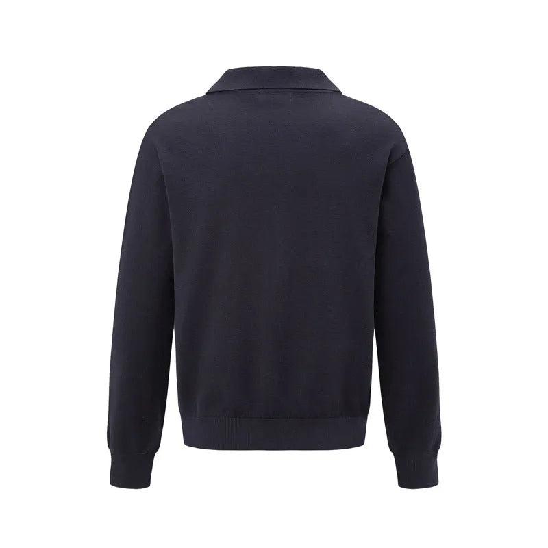 Men's loose pullover sweater in acrylic blend fabric available in beige, black and dark grey colours