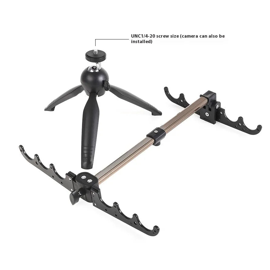 Aluminium alloy ice fishing rod holder bracket with tripod stand for small fishing rods