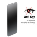 Anti-peeping tempered glass screen protector for iPhone with privacy protection features
