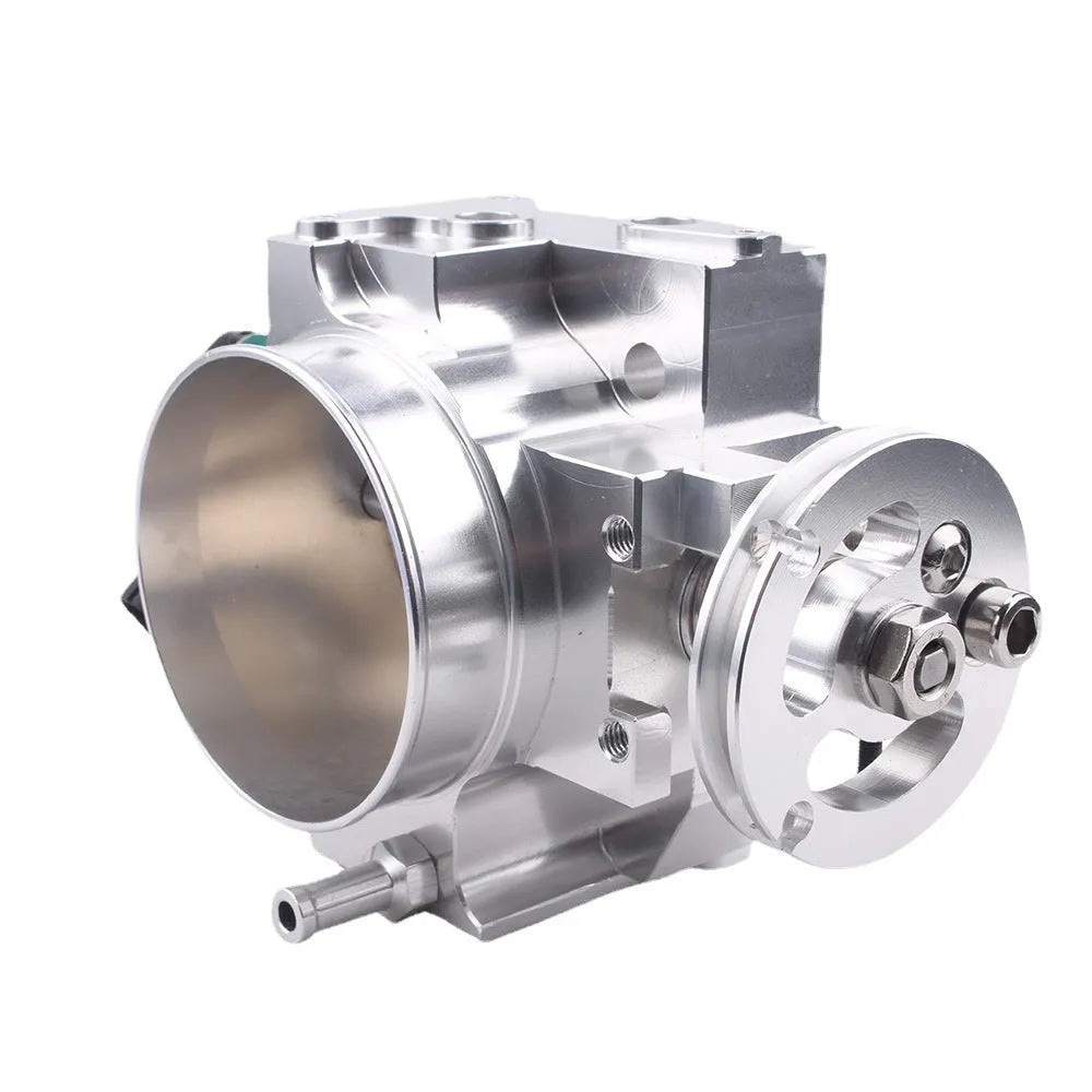 Aluminium throttle body for Honda K20A car modification in black or silver finish