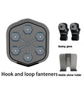 Black smart music boxing machine with Bluetooth connection and boxing gloves