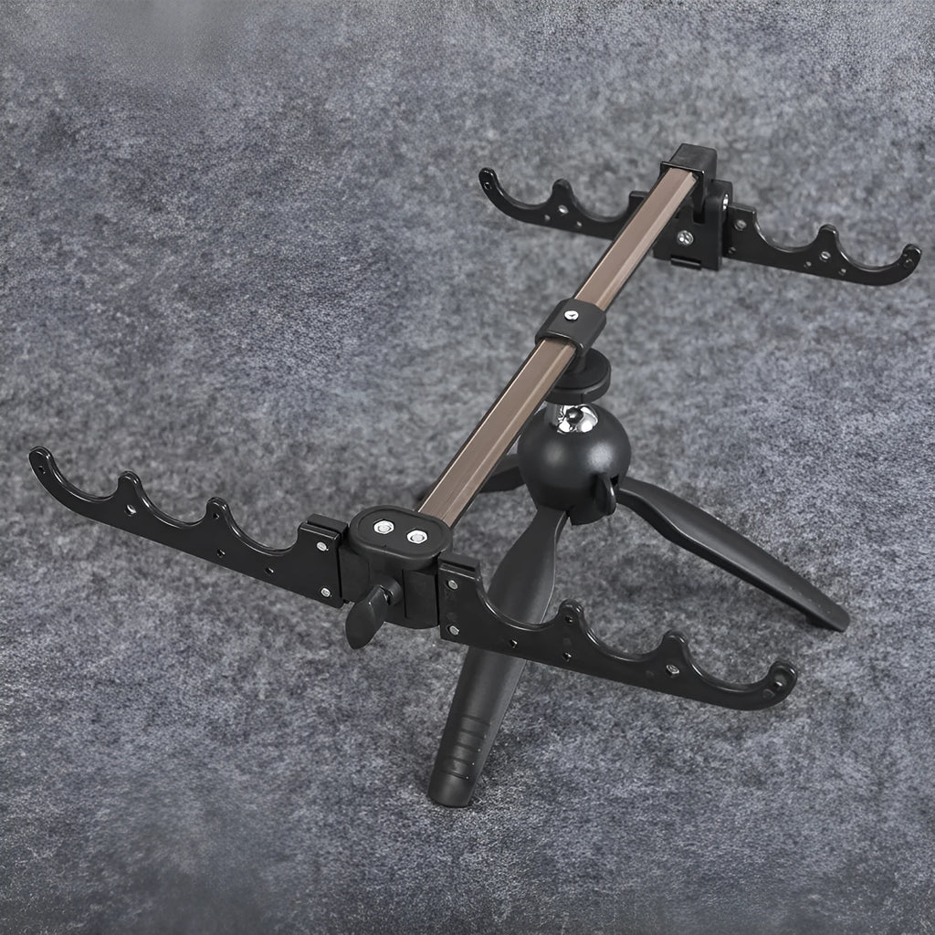 Aluminium alloy ice fishing rod holder bracket with tripod stand for small fishing rods