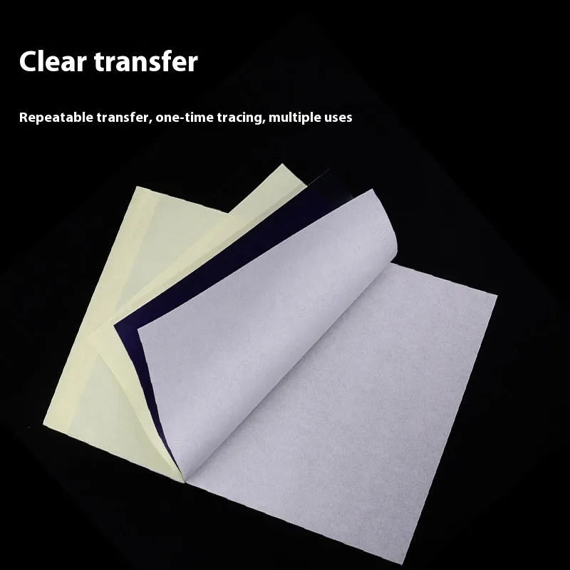 A4 tattoo transfer paper pack with transfer paste gel for quadruple copy hand drawing and machine conversion tattooing