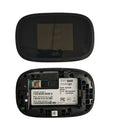 Black MiFi8000 portable 4G wireless router with battery and cable.