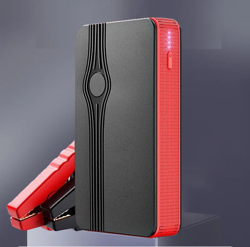 K4-E red automobile emergency starting power supply unit with data cable for jump-starting cars and charging phones