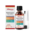 30ml nail care solution bottle with tea tree oil and white willow bark formula alongside nail file