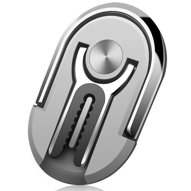 Universal magnetic car phone bracket mounted on vehicle air vent showing 360-degree rotation adjustment