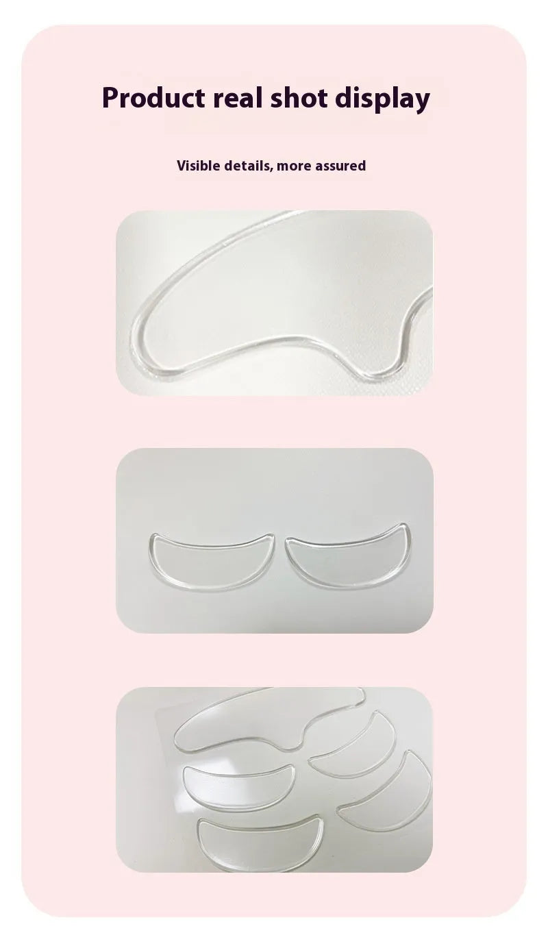 5 silicone anti-wrinkle face patches for forehead and frown line reduction