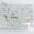 PBT key cap set with colourful cat and puppy sublimation designs for mechanical keyboards