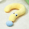 Blue and yellow removable cover pet pillow for cats and dogs, dimensions 62 cm by 39 cm