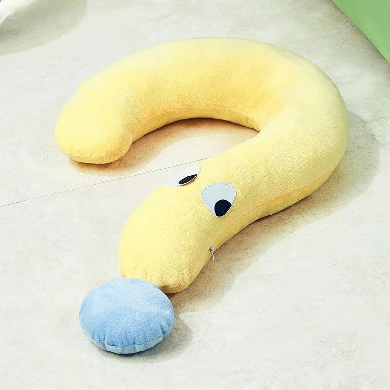 Blue and yellow removable cover pet pillow for cats and dogs, dimensions 62 cm by 39 cm