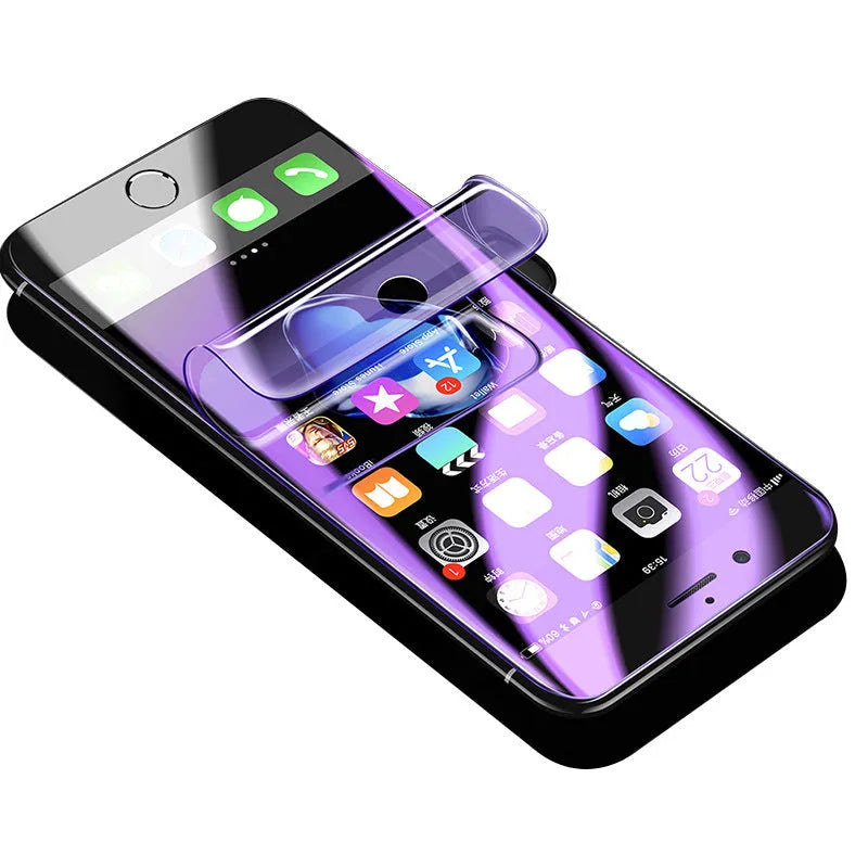 Matte purple light hydrogel screen protector film for Samsung Galaxy curved phones