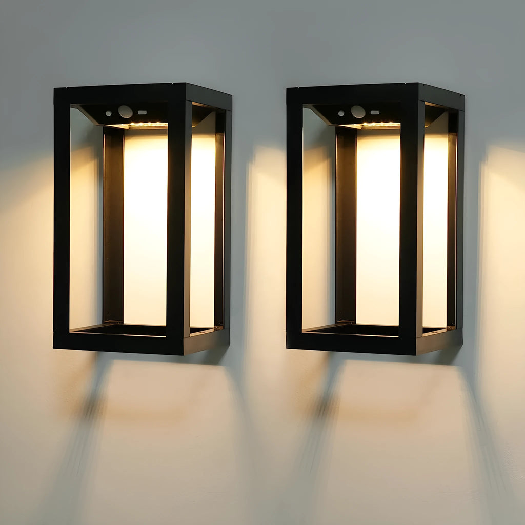 Modern Chinese design outdoor solar wall lamp with waterproof plastic construction
