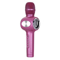 Yaerjia E108 mobile karaoke microphone in black, gold, or pink with built-in speaker