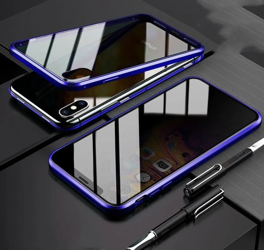 Anti-spy clamshell phone case in six colours for iPhone models