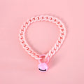 Adjustable pet collar with plastic macaron pendant in candy colours for cats, dogs, and rabbits