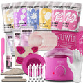 WUWUVISTA 56-piece professional waxing kit with wax warmer, beads, applicators and aftercare products