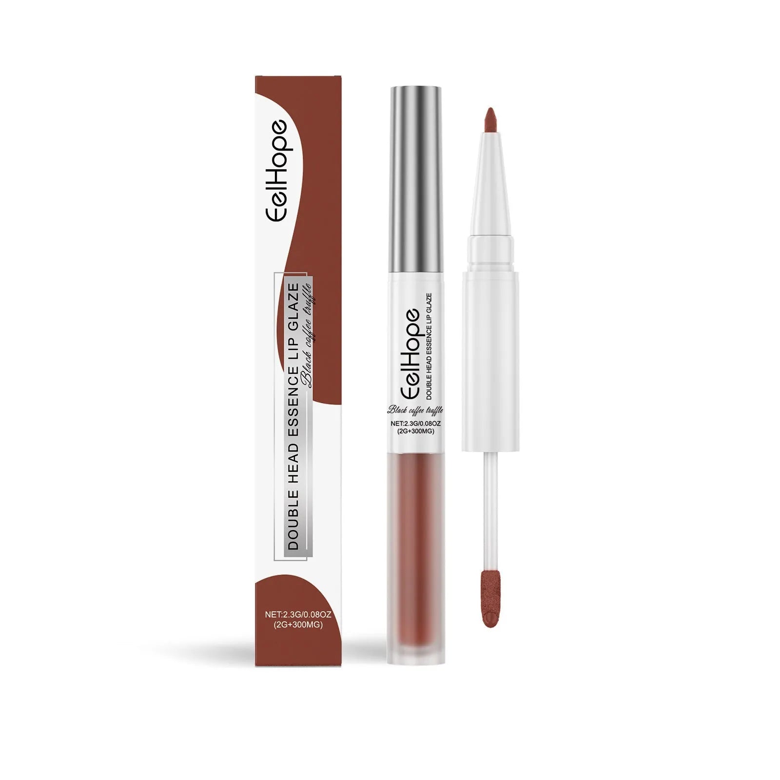 Double-headed lip liner and lacquer pen with three colour variant options