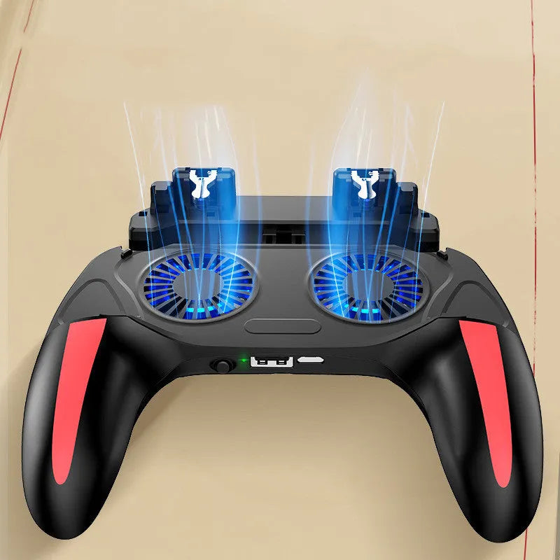 H10 mobile phone gaming controller with touch screen interface showing battery capacity options