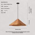 Rattan-weaved ceiling lamp with Silent Style wind patterns in natural material